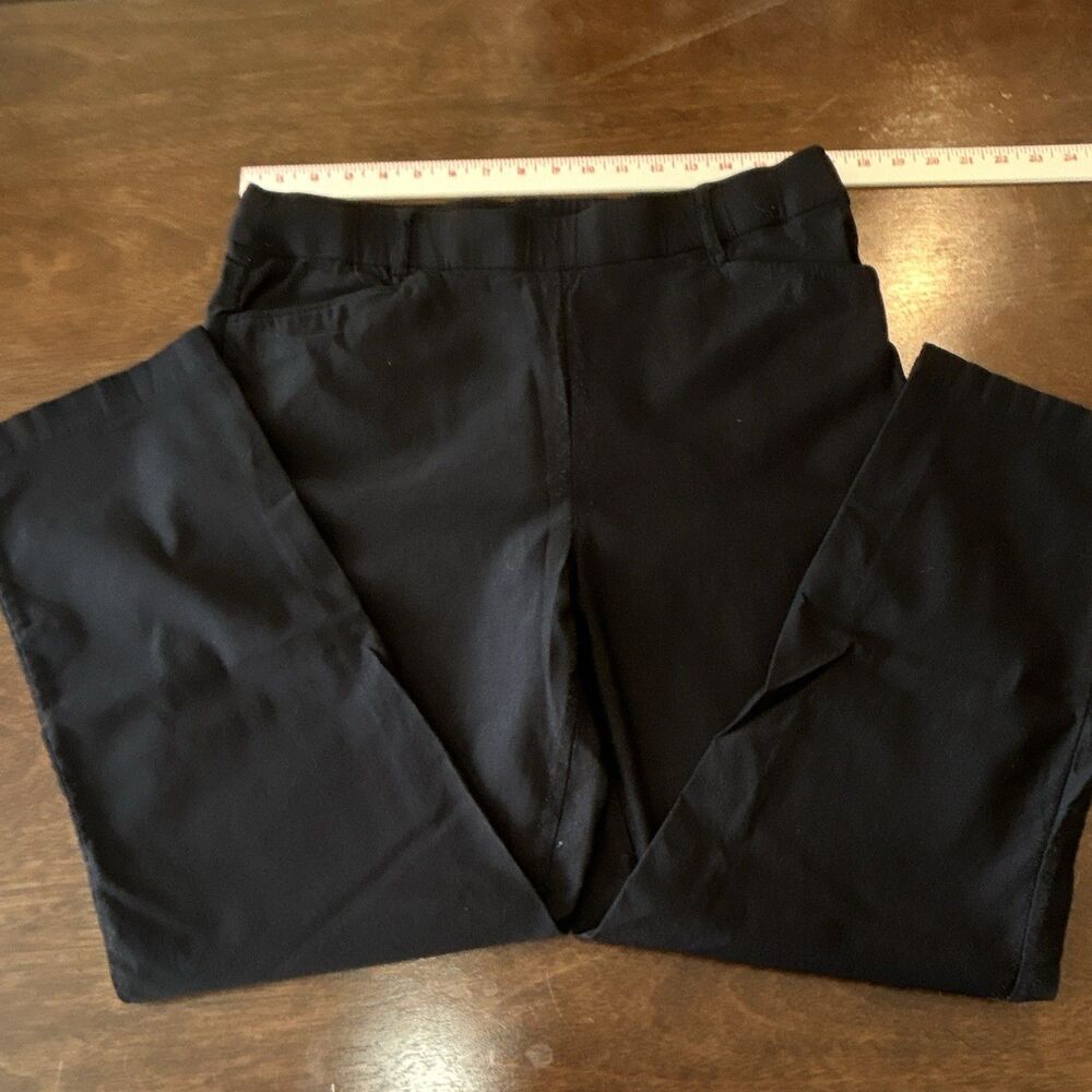 Rafaella Women’s Black Solid Dress Pants Viscose Blend Woven 29" Inseam 0122